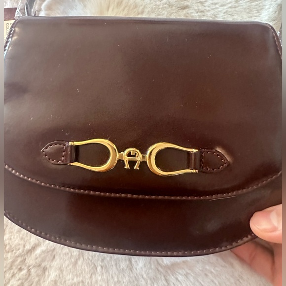 ETIENNE AIGNER CAVALIER COLLECTION SIGNATURE LEATHER SADDLE BAG - Picture 7 of 17